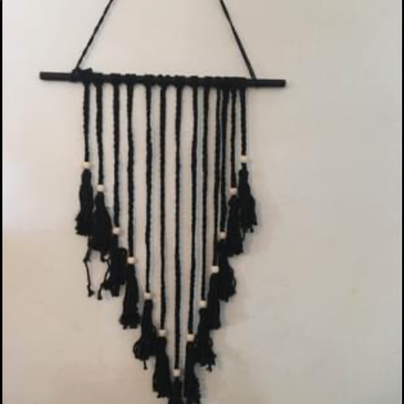 Black boho bay new wall hanging w picture clips - Picture 2 of 2